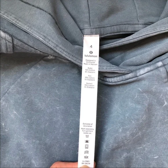 Lululemon Scuba Pullover Washed Blue Charcoal - Picture 3 of 4